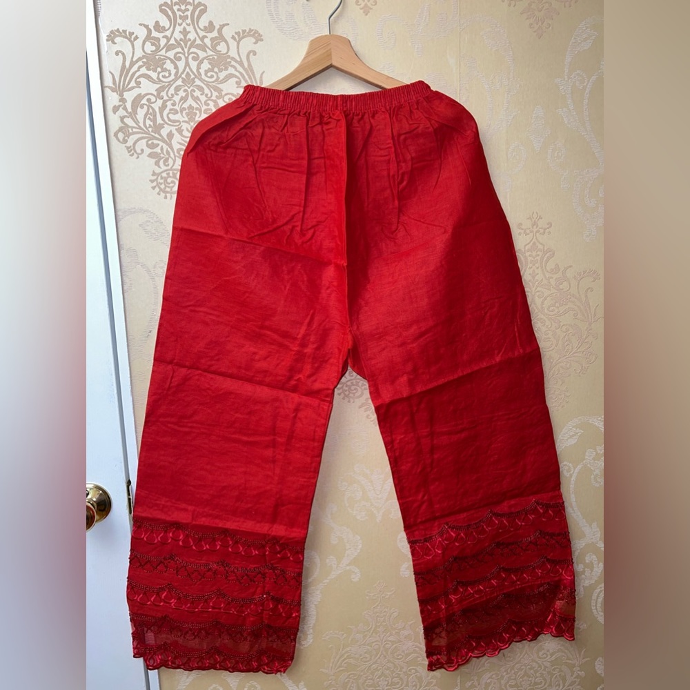 Red Lace Palazzo Pant